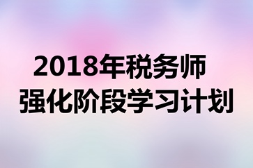 税务师考试《财务与会计》强化阶段学习计划表 税务师考试《财务与会计》强化阶段学习计划表