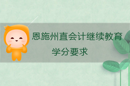 2019年恩施州直会计继续教育学分要求 2019年恩施州直会计继续教育学分要求