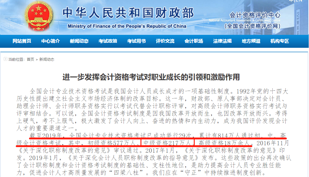 中级会计取证人数 中级会计取证人数