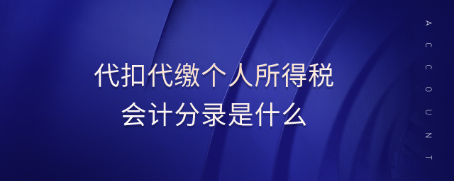 代扣代缴个人所得税会计分录是什么 代扣代缴个人所得税会计分录是什么