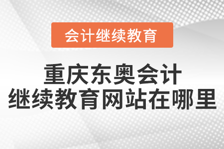 重庆东奥会计继续教育网站在哪里? 重庆东奥会计继续教育网站在哪里?