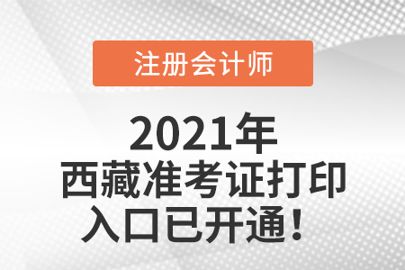 2021年西藏自治区林芝CPA准考证打印入口已开通
