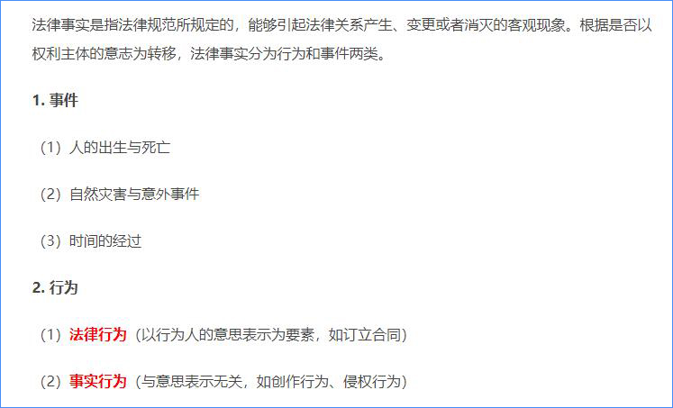法律事实 法律事实