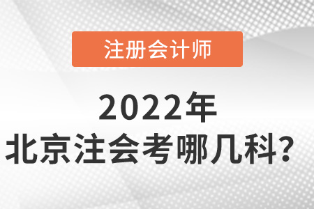 2022年北京市朝阳区注会考哪几科？