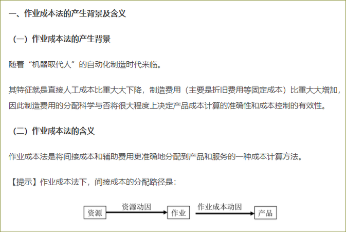 作业成本法 作业成本法