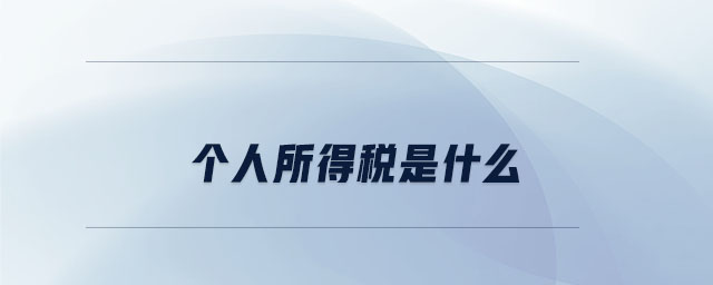 个人所得税是什么 个人所得税是什么
