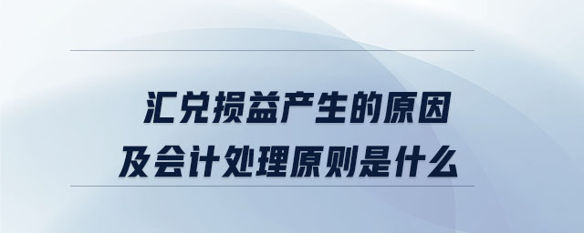 汇兑损益产生的原因及会计处理原则是什么 汇兑损益产生的原因及会计处理原则是什么