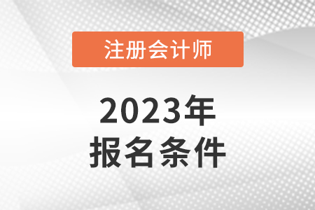 2023年山东省cpa报名条件公布了吗？