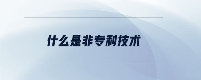 什么是非专利技术 什么是非专利技术