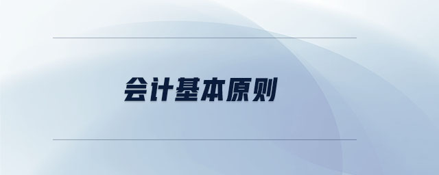 会计基本原则 会计基本原则