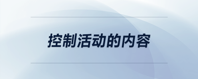 控制活动的内容