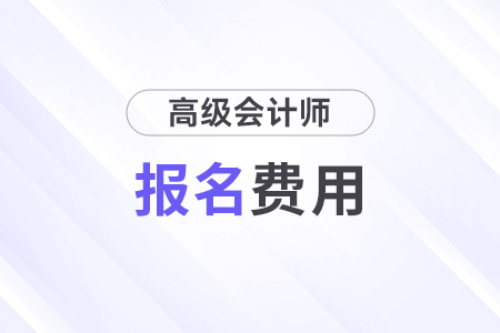 山东省2025年高级会计师报名费用公布