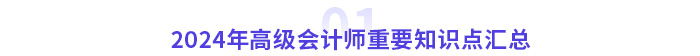 2024年高级会计师重要知识点汇总
