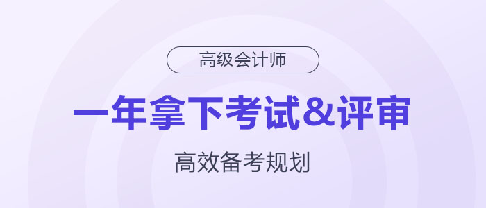 备考规划:如何在一年内拿下高级会计师考试与评审? 备考规划:如何在一年内拿下高级会计师考试与评审?