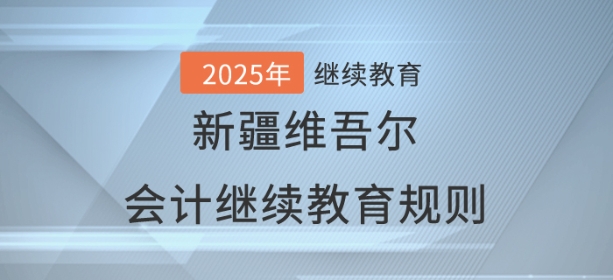 2025年新疆维吾尔自治区会计继续教育学习规则 2025年新疆维吾尔自治区会计继续教育学习规则