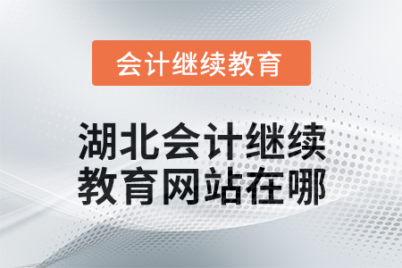 2025年湖北会计人员继续教育网站在哪？