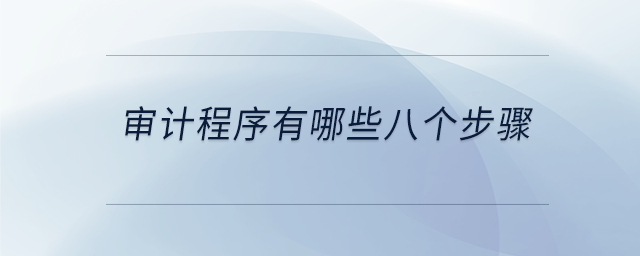 审计程序有哪些八个步骤 审计程序有哪些八个步骤