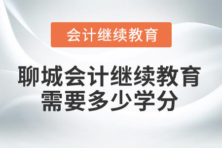 2024年聊城会计人员继续教育需要多少学分？