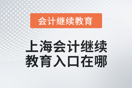 2024年度上海东奥会计继续教育入口在哪？
