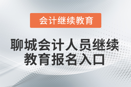 2024年聊城会计人员继续教育报名入口