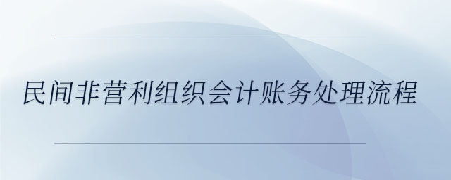 民间非营利组织会计账务处理流程