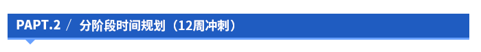 分阶段时间规划(12周冲刺) 分阶段时间规划(12周冲刺)