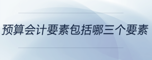 预算会计要素包括哪三个要素