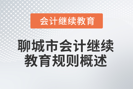 2025年山东省聊城市会计继续教育规则概述 2025年山东省聊城市会计继续教育规则概述