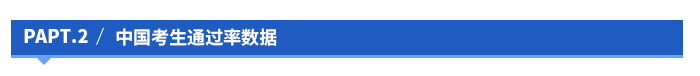 中国考生通过率数据