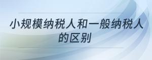 小规模纳税人和一般纳税人的区别