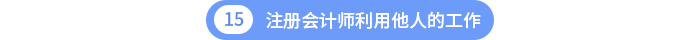 第十五章注册会计师利用他人的工作