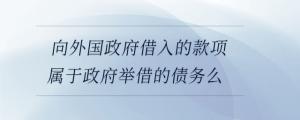 向外国政府借入的款项属于政府举借的债务么