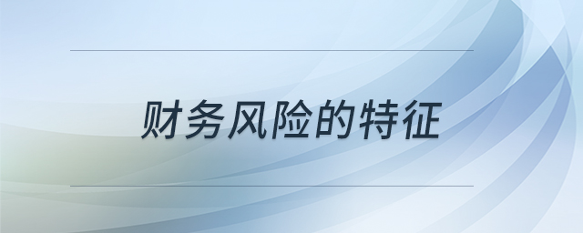 财务风险的特征