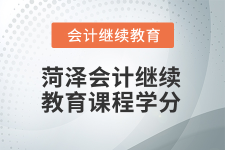 2025年菏泽会计继续教育课程学分