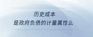 历史成本是政府负债的计量属性么