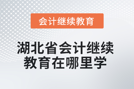 2025年湖北省会计继续教育在哪里学? 2025年湖北省会计继续教育在哪里学?