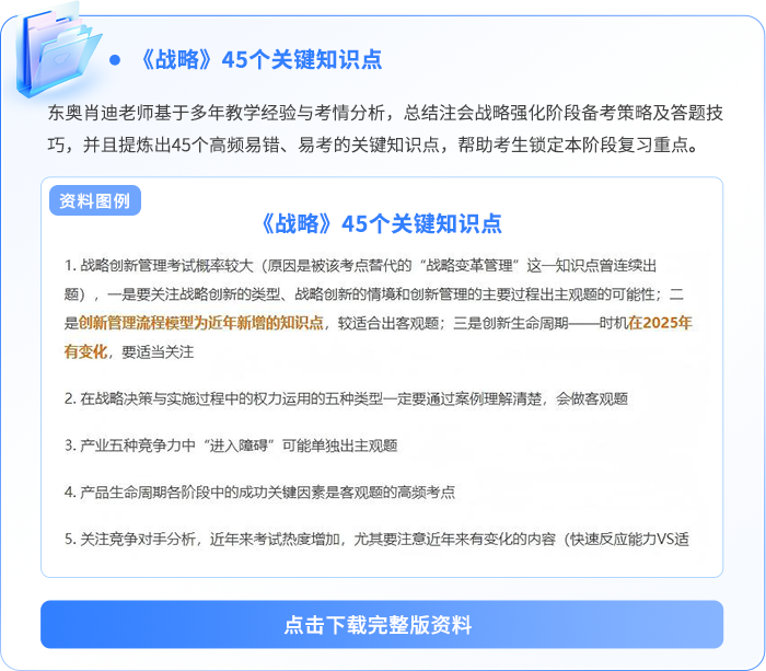 战略45个关键知识点