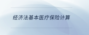 经济法基本医疗保险计算