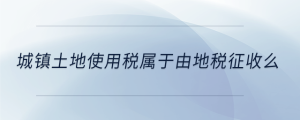 城镇土地使用税属于由地税征收么