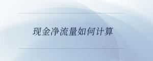 现金净流量如何计算