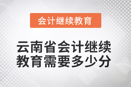 2025年云南省会计继续教育需要多少分？