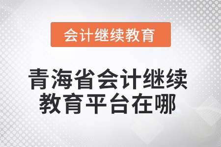 2025年青海省会计人员继续教育平台在哪? 2025年青海省会计人员继续教育平台在哪?