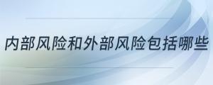 内部风险和外部风险包括哪些