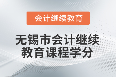 2025年无锡市会计继续教育课程学分