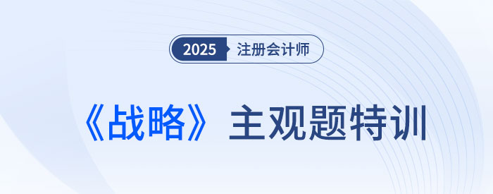 总体战略_2025注会战略主观题特训