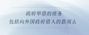 政府举借的债务包括向外国政府借入的款项么