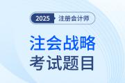 注会战略考试题目有什么