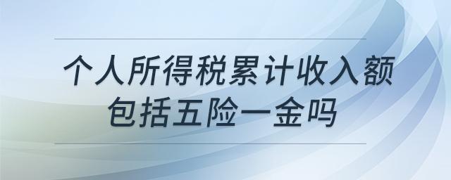 个人所得税累计收入额包括五险一金吗