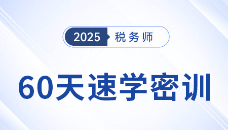倒计时开启！2025税务师60天速学密训新课强势登场
