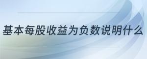 基本每股收益为负数说明什么